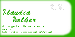 klaudia walker business card